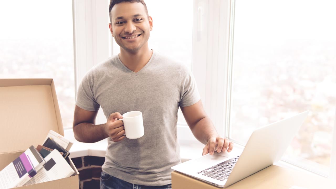 A man in his housing environment