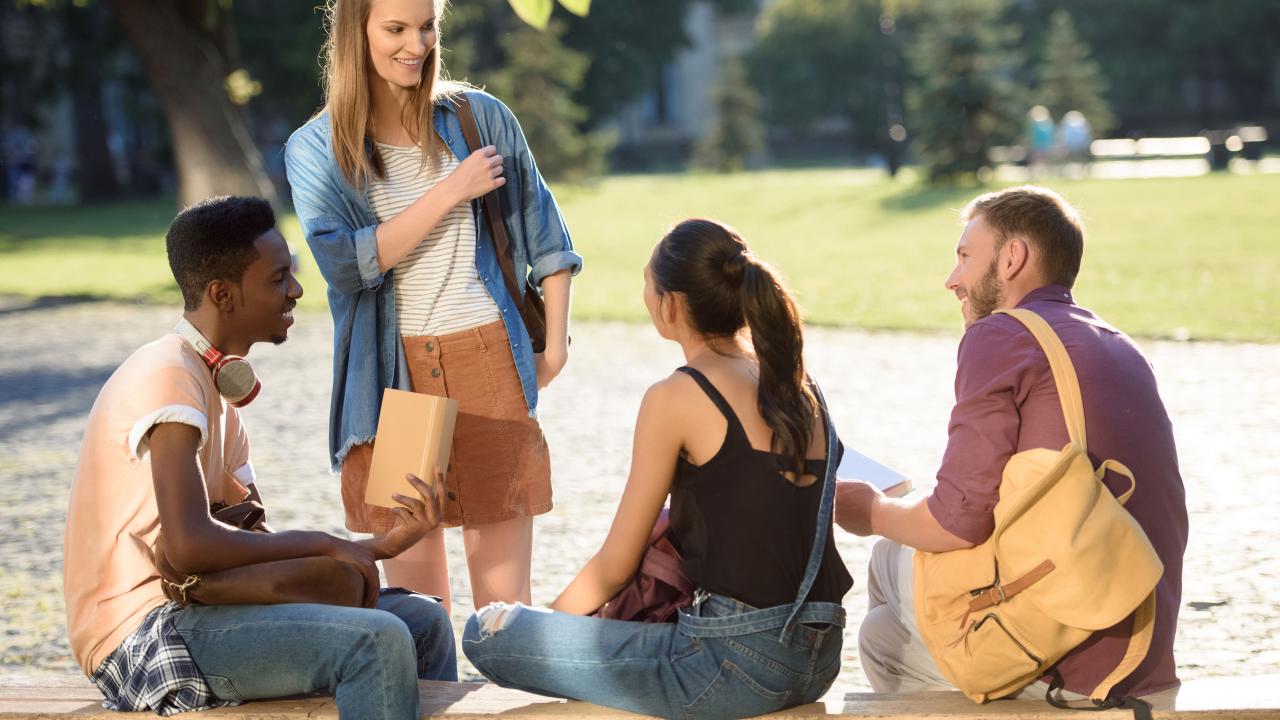 Happy students